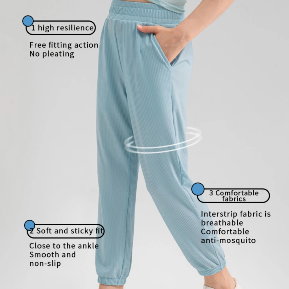 

Summer Girls Pants Children Ice Silk Leisure Trousers Lightweight Loose Harem Pants Breathable Casual Sport Jogging Pants