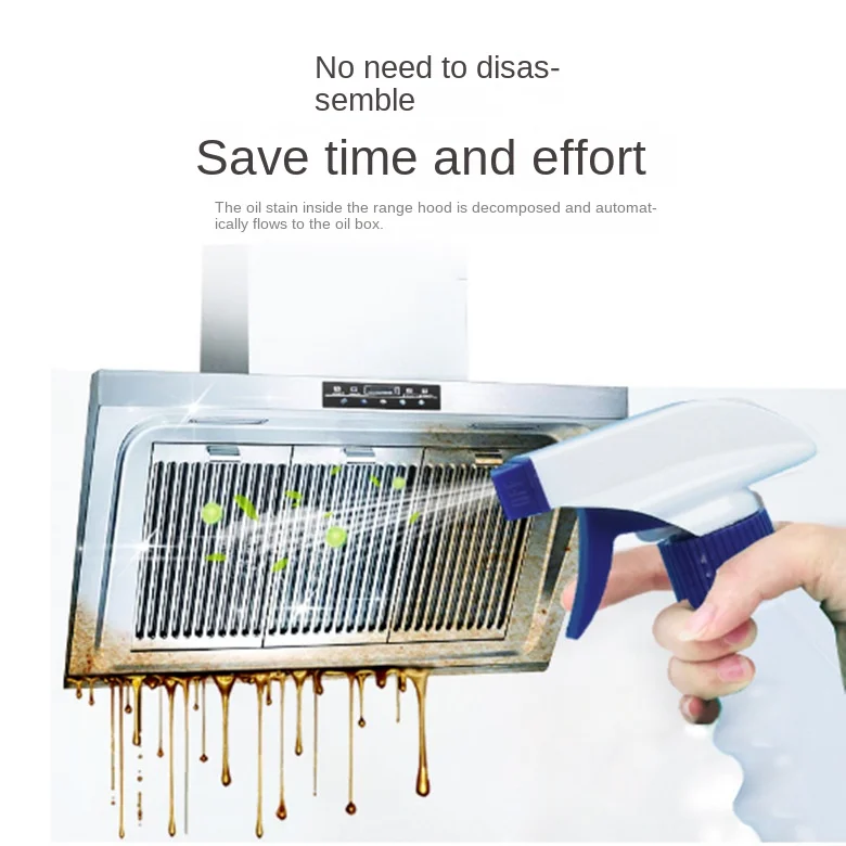 Oil Stain Remover 500ml Oil Household Range Hood Kitchen Degreaser Foam Heavy Stain Cleaner Grease Away Kitchen Cleaner