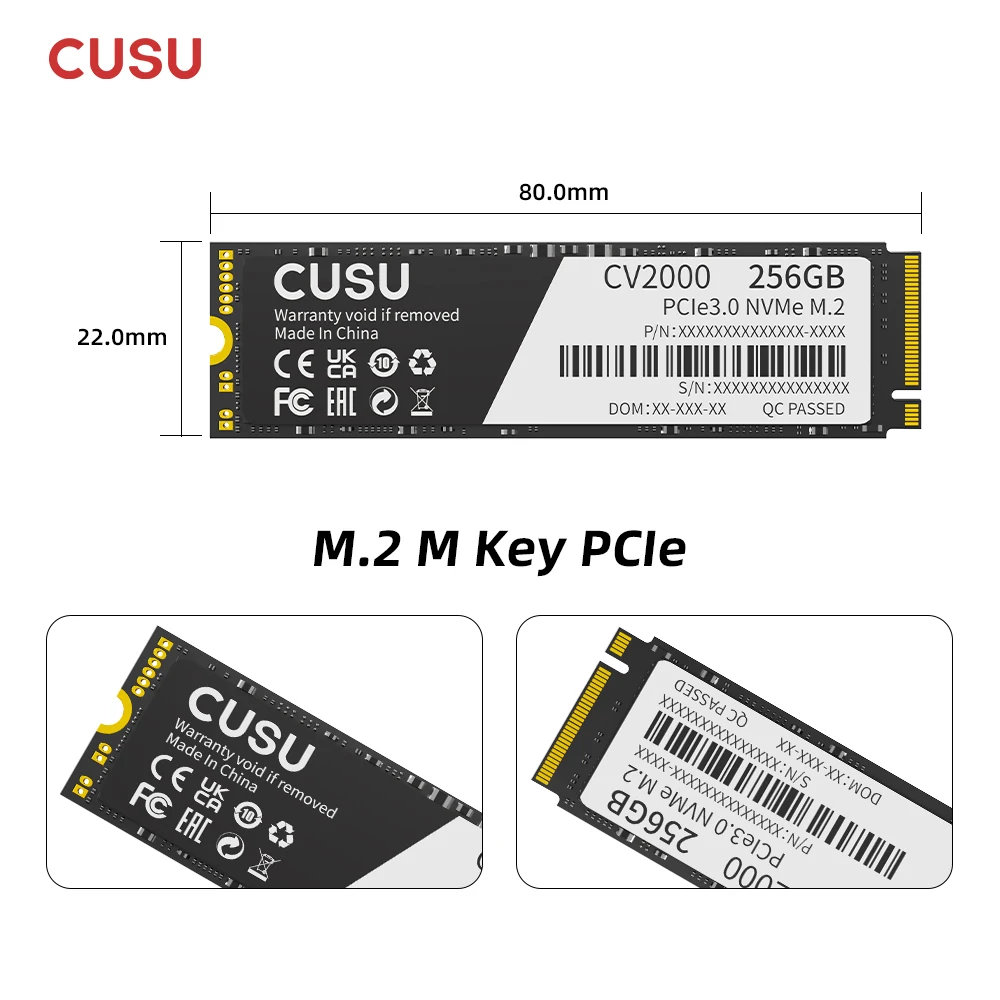 CUSU 256GB SSD NVMe M2 512GB 1TB 2TB SSD M.2 2280 PCIe3.0 노트북 데스크탑용 내장 솔리드 스테이트 디스크 하드 드라이브