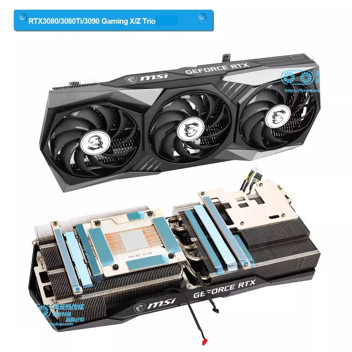 Msi-gpu Radiador para Jogos x Placa Gráfica z Trio Rtx3060ti 3070 3080 3080ti 3090 - Imagem 2