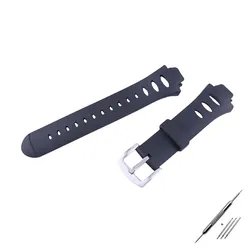 Waterproof Silicone Sport Strap for Men's Watch - Durable Rubber Design (Silver buckle)