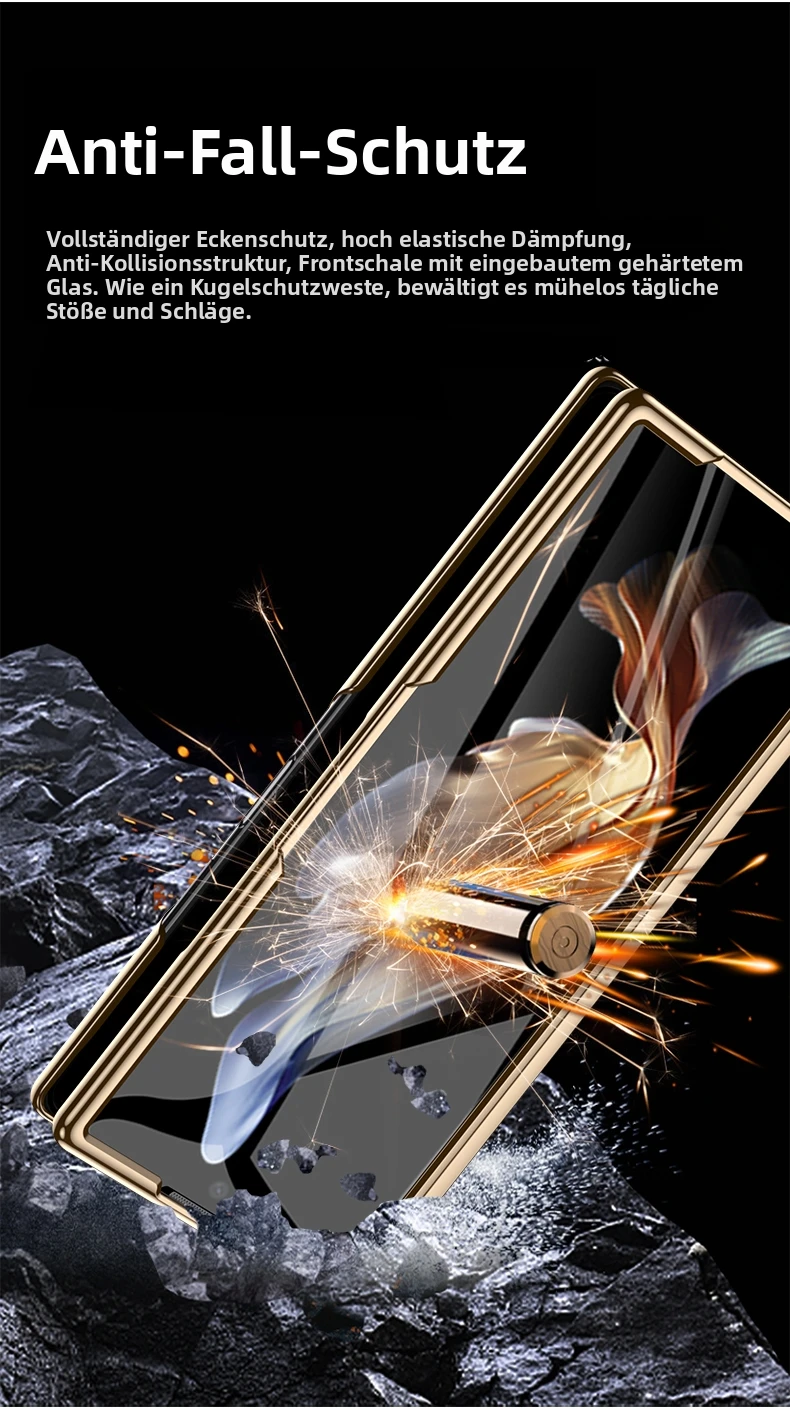 Leder-Flip-Hülle für Samsung Galaxy Z Fold 7 6 5 4 3 8 Fold8 Ultra Fold7 mit magnetischem Scharnierständer und Spiegelfolie – Detail 14