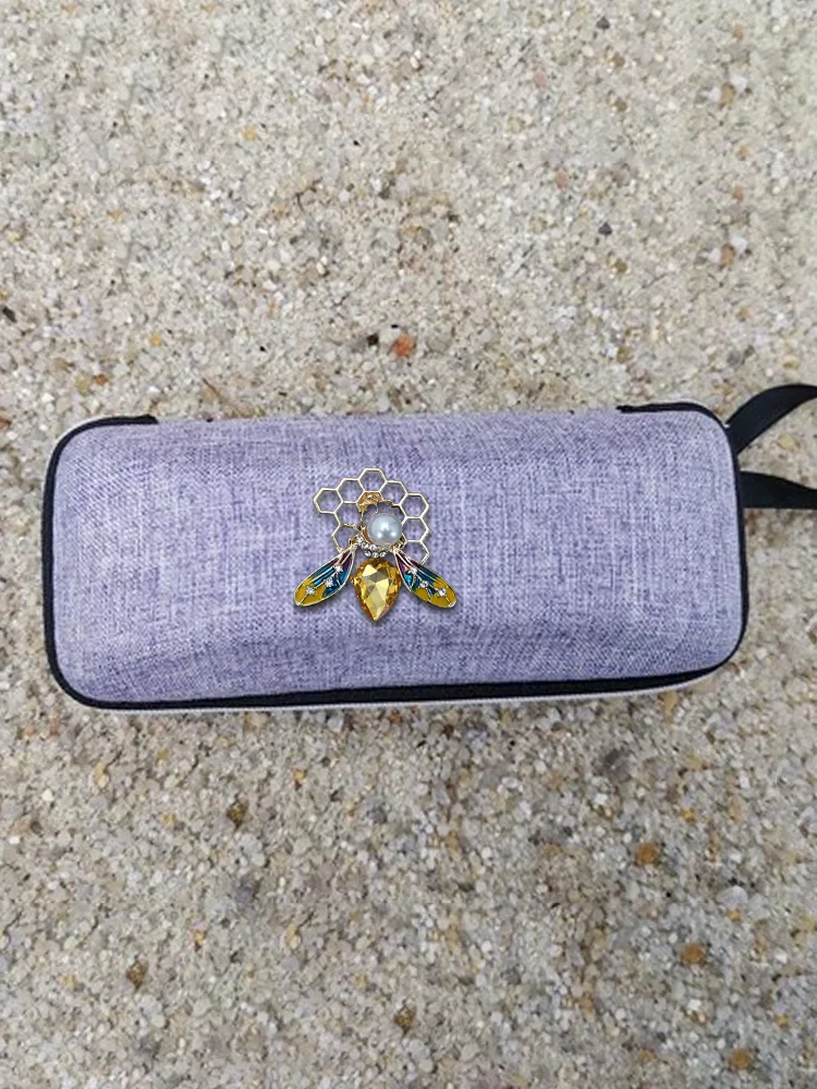 

Sleek LInen Eyewear Bags & Sunglasses Bags Case - Primitivist Inspired Initial Decor