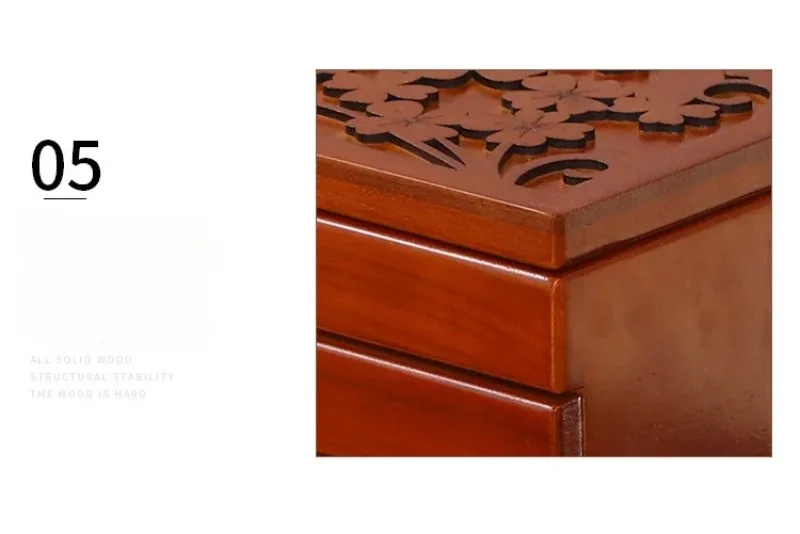 Big Size Wood Jewelry Storage Box Drawer Ring Necklace Jewelry Boxes Organizer Case Earrings Display Bangles Tray Accessories