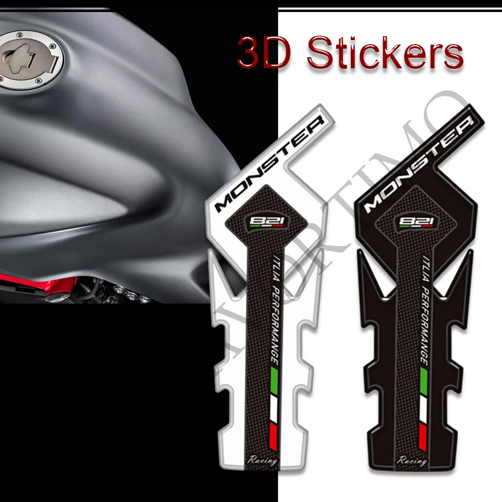 2021 2022 Motorcycle Stickers Decals Gas Fuel Oil Kit Knee Protection Tank Pad Grips For Ducati Monster 821