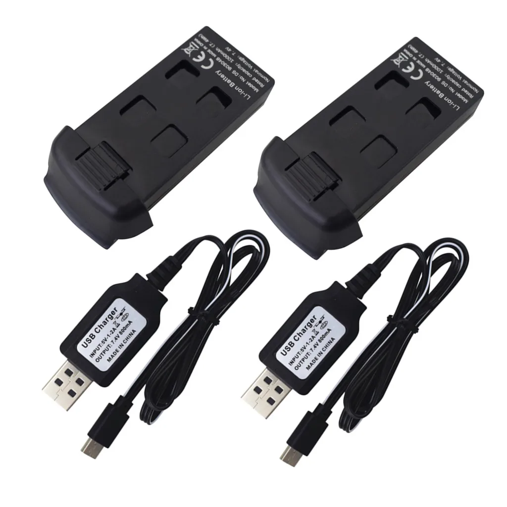 7,4 В 1000 мАч литиевая батарея с USB-кабелем для зарядки для SP500 S166 S167 складной Квадрокоптер Запасные Части RC Дрон литий-полимерный аккумулятор