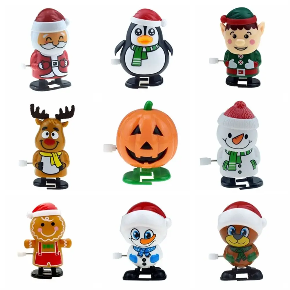 Wind Up Toy Wind Up Plush Toys Clockwork Toy Chick Jumping Toys Wind-up Toys Elk Snowman Santa Claus Christmas Doll