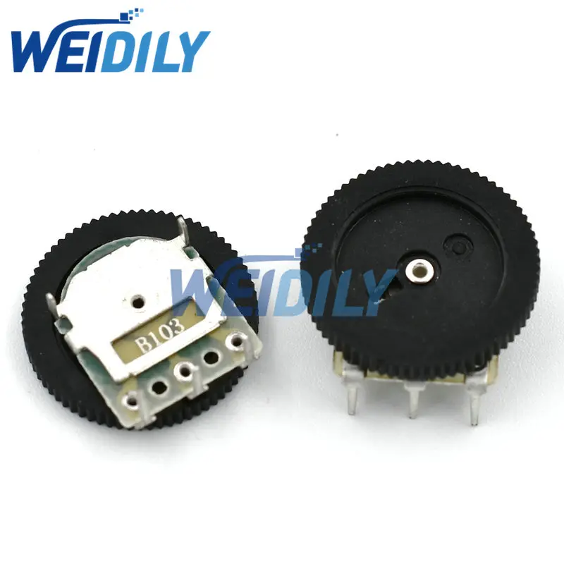 10PCS 16*2mm Single Gear Turning Potentiometer B103 10K 3Pin Dial
