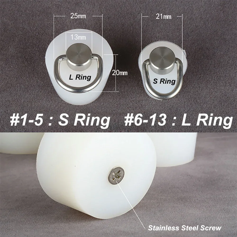 Silicone Rubber Plugs Silicone Rubber Tapered Plug 16 to 66mm Solid Bungs Stopper with Stainless Steel D Ring for Kitchen Bathroom Laundry Sink rubber caps silicone rubber caps