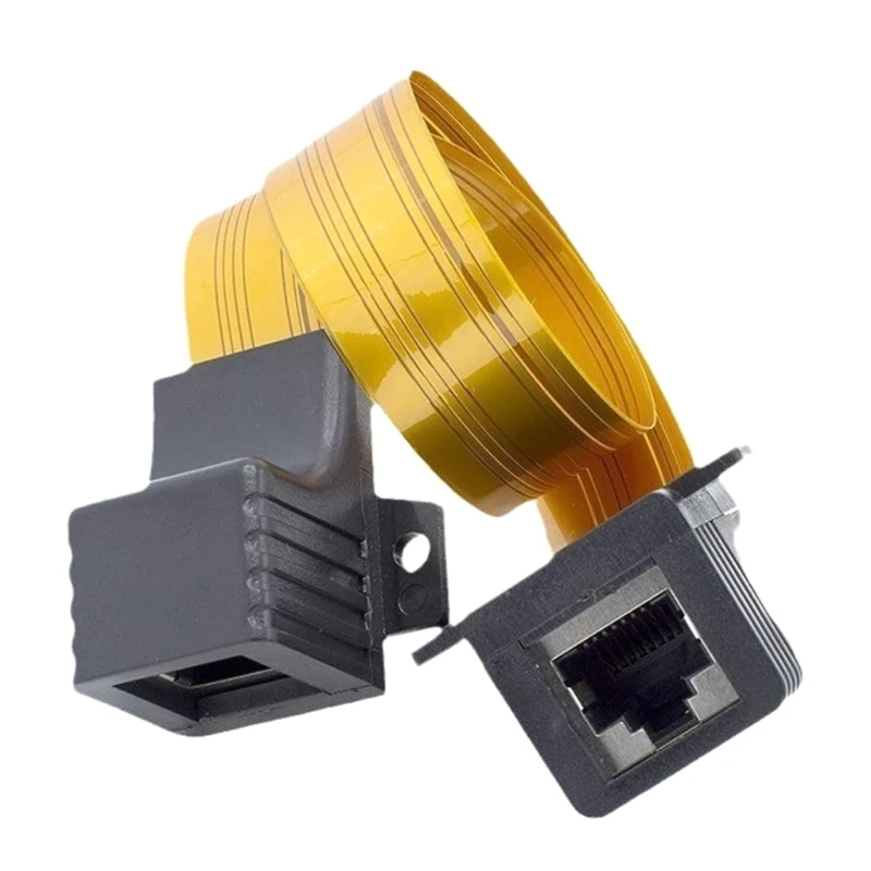 네트워크 인터넷 케이블 플랫 CAT6 Cat5 RJ45 암 커넥터 패스 홈/차량 창문 도어 피드스루 점퍼 케이블 30cm 길이
