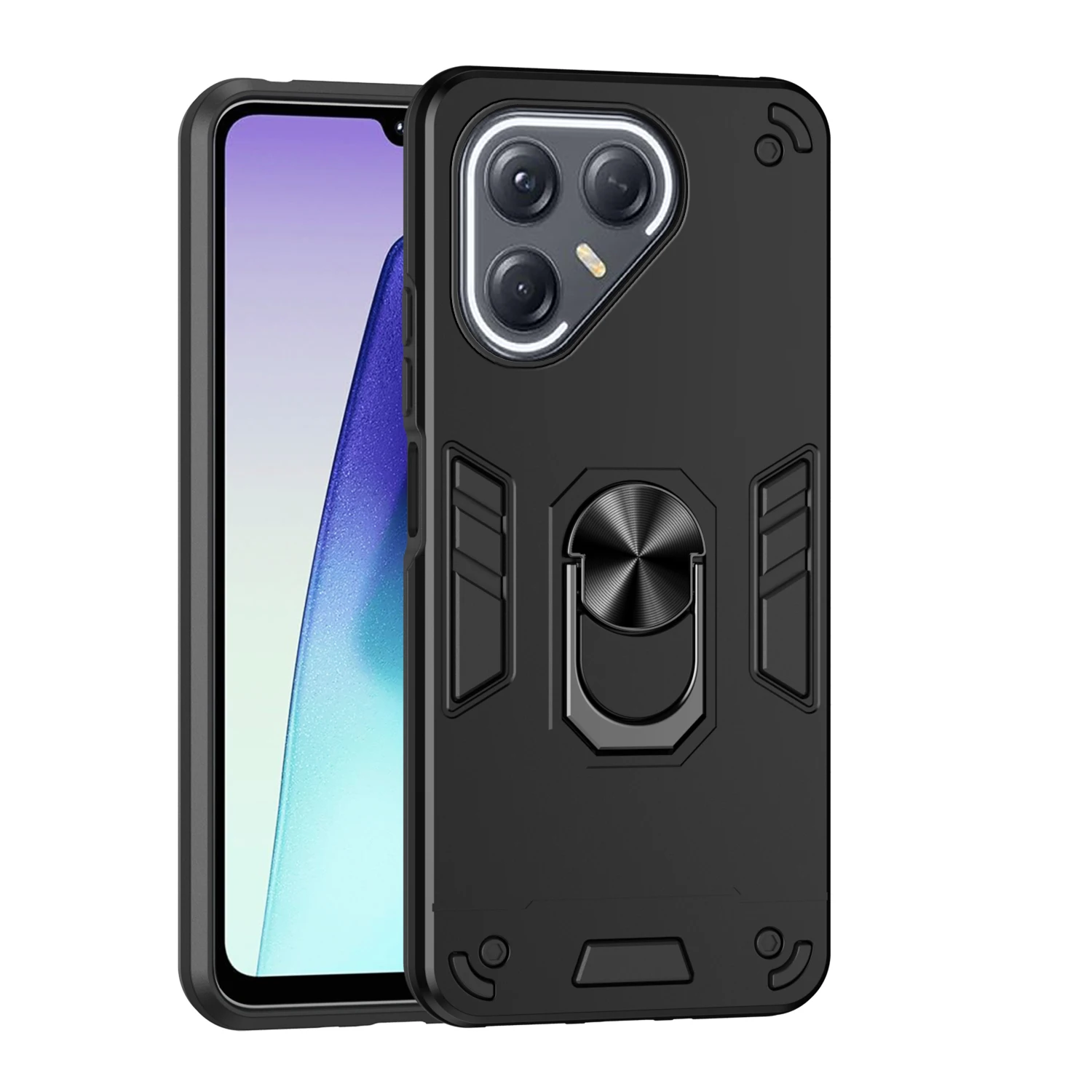 Ultra Armor Magnetic Holder Shockproof Phone Case - Silicone Back Cover with Bracket