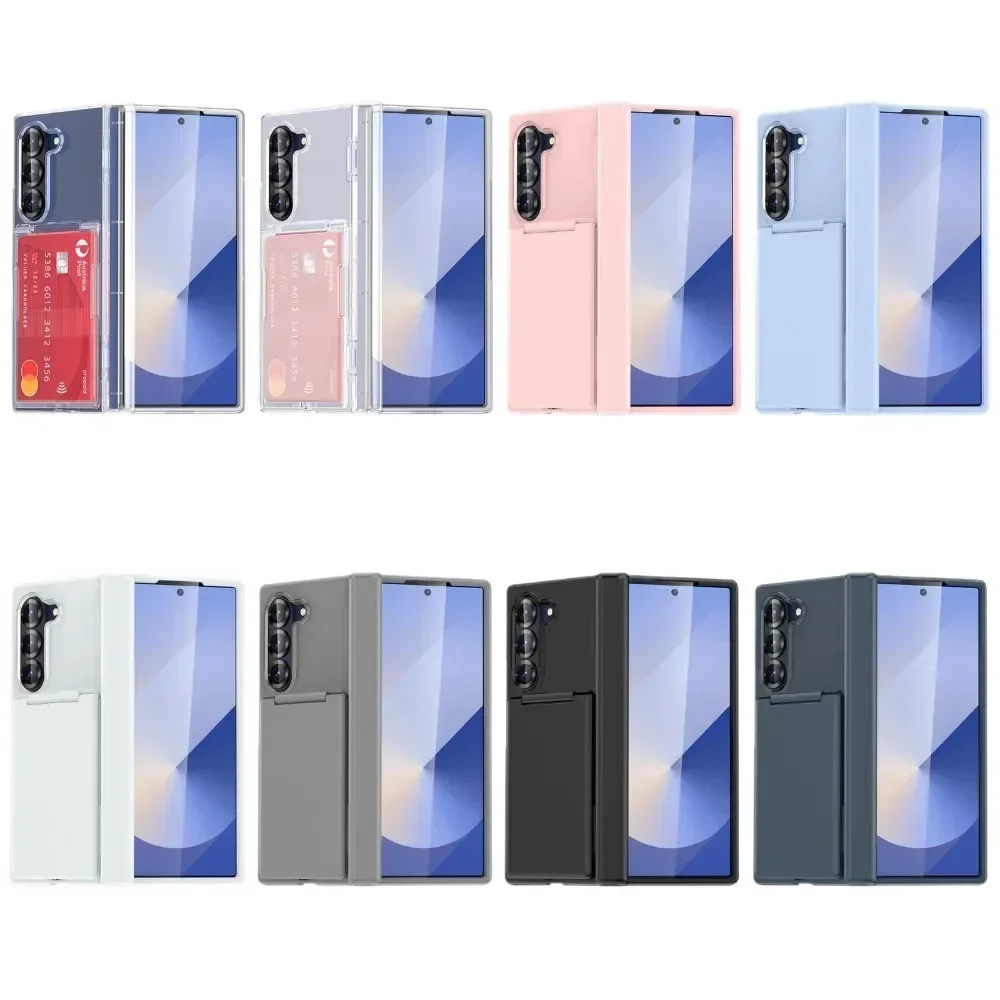 Luxury Flip Kickstand Phone Case with Card Holder and Matte Finish