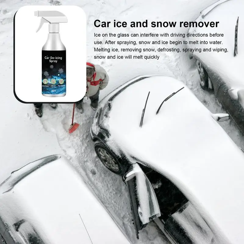 Window Deicer Spray 60ml Powerful Defrost Liquid Car Accessories For  Instantly Melting Ice On Glass Exhaust Pipe Rearview - AliExpress