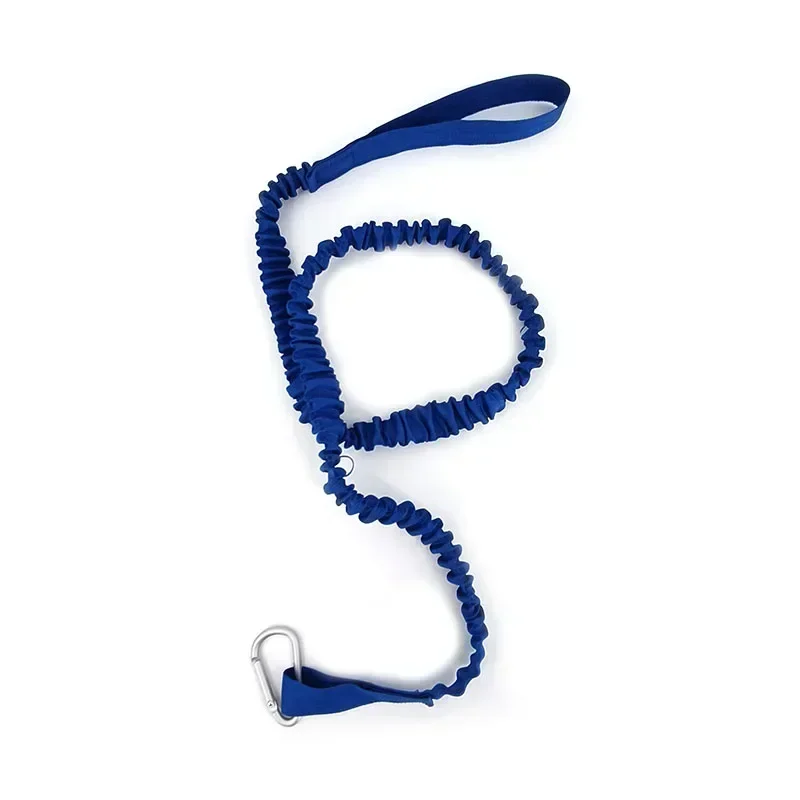 Elastic Kayak Paddle Leash with Safety Hook - Coiled Lanyard for Fishing Rods and Boating Accessories