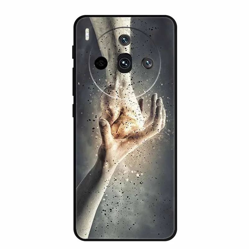Sleek Black Silicone Fashion Phone Case – 6.78 Soft Back Cover
