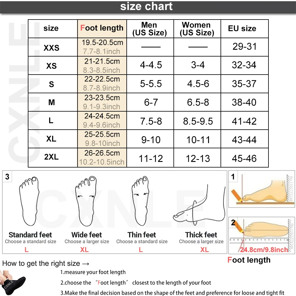 Neoprene Sock 3mm Boots Diving Socks Soft Material Anti Slip Swimming Kayaking Surfing Beach Water Socks Women Men Wetsuit Socks 2