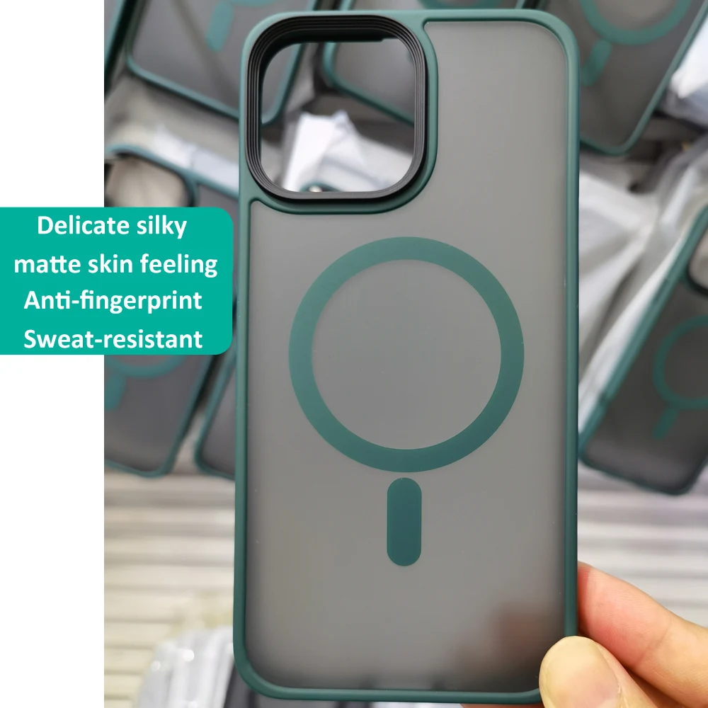 Matte Skin For Flat Magsafe Case For iPhone 12 13 14 15 Pro Max