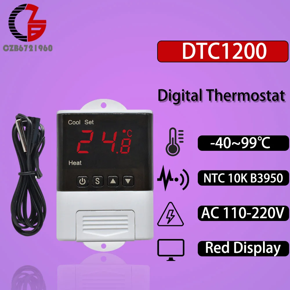 Smart WiFi Digital Climate Control Thermostat with Humidity Regulation