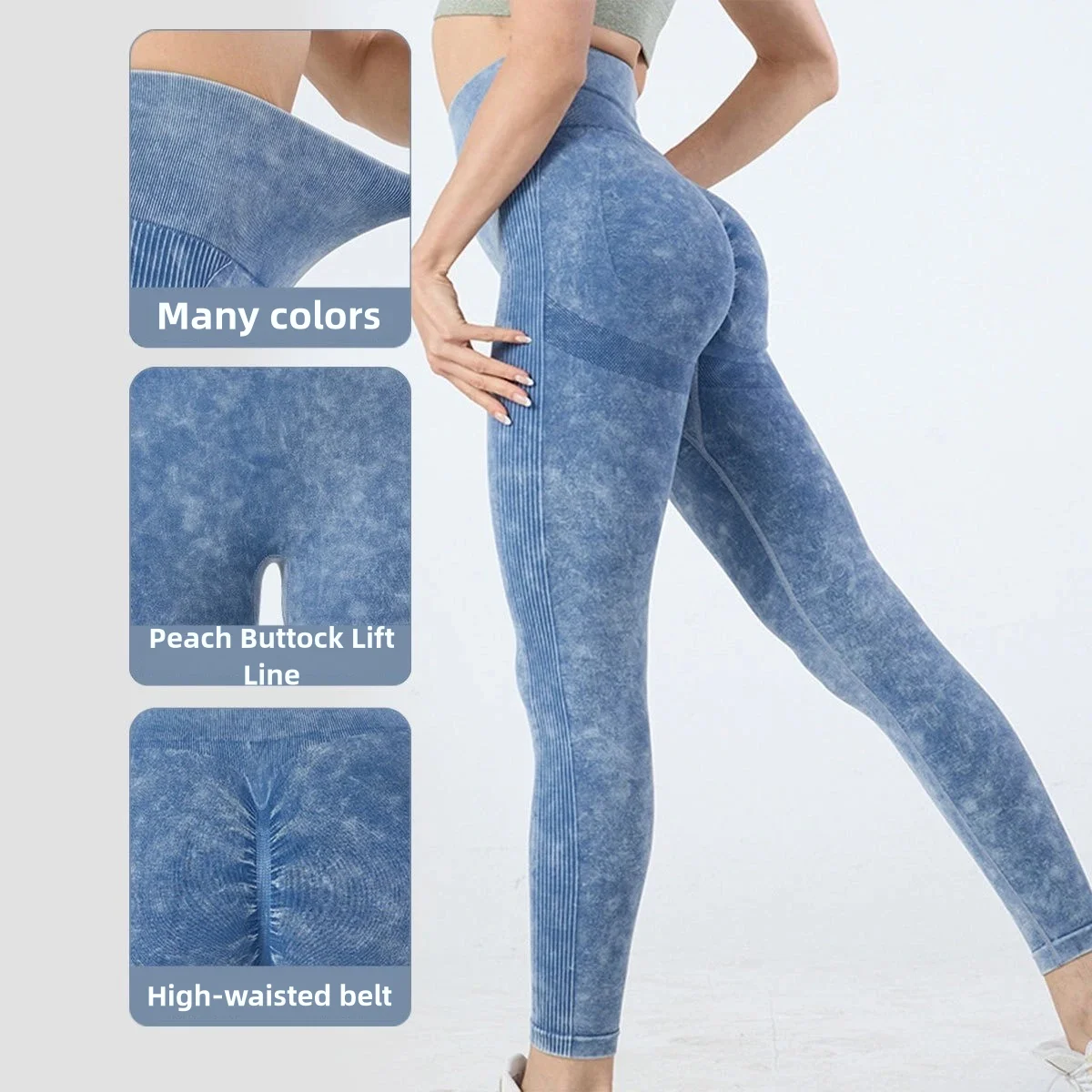 UFO027 Women's Seamless 2-Piece Yoga Set High Waist Butt Lift Quick Dry Breathable Workout Fitness Athletic Wear 3