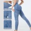UFO027 Women's Seamless 2-Piece Yoga Set High Waist Butt Lift Quick Dry Breathable Workout Fitness Athletic Wear 3