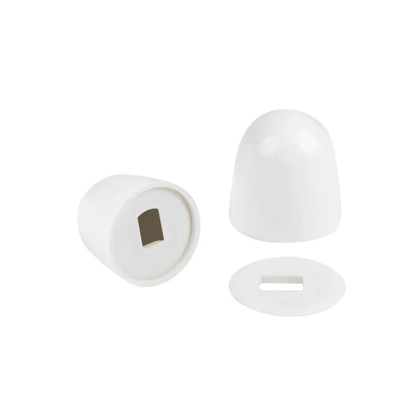 2Pcs White Plastic Toilet Bolt Covers Toilet Bowl Push-on Bolt Screw Caps Fasteners Decoration Home Bathroom Accessories