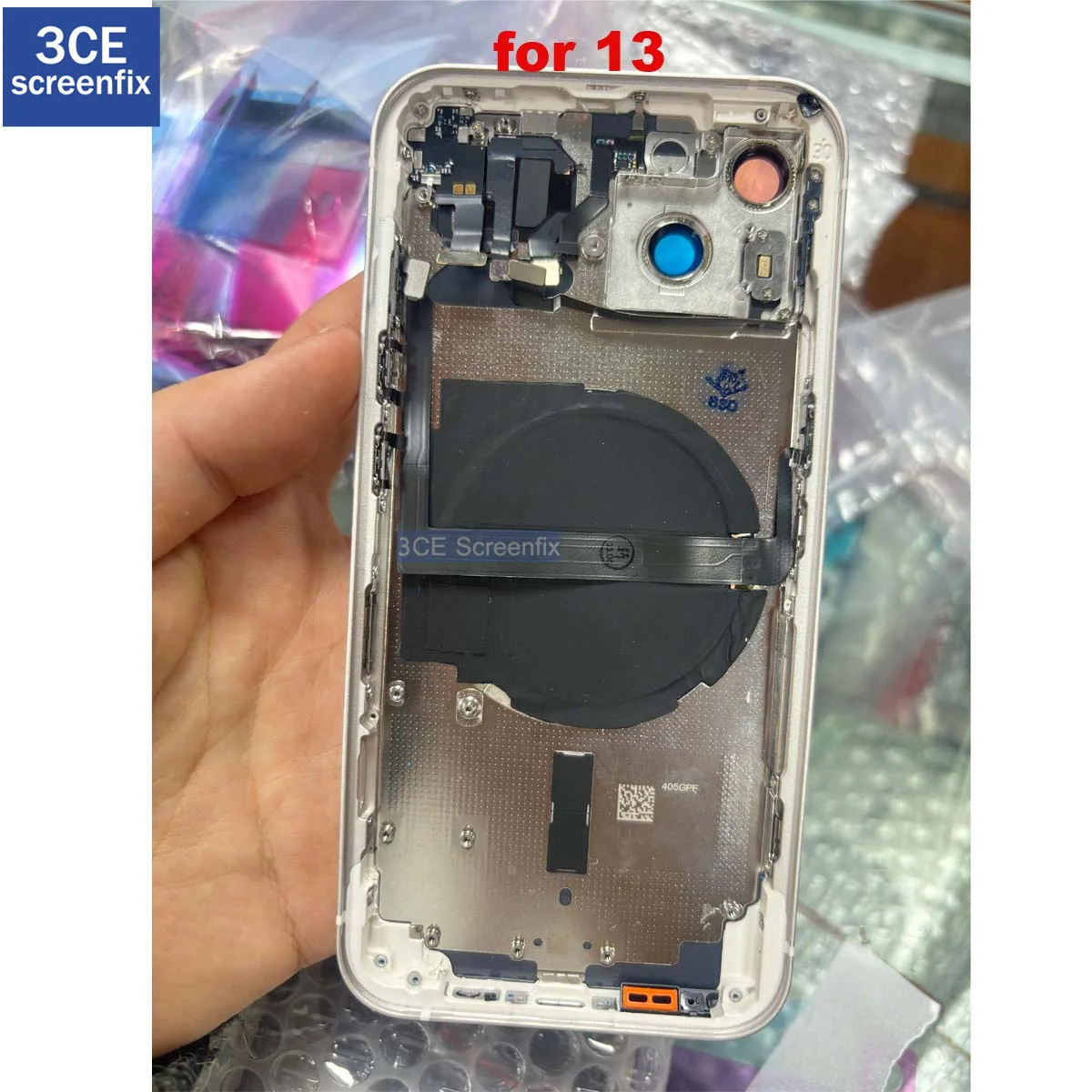 

Original Half Full Back Housing Glass Cover for iPhone 13 Mini 13 Pro Max with Flex cable small parts