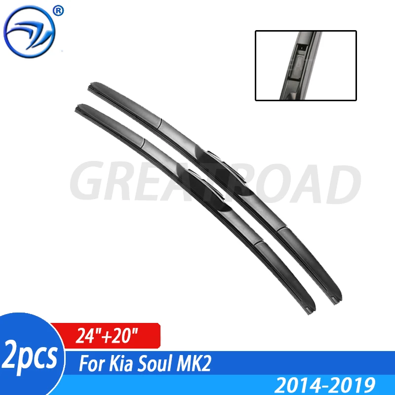 Wiper Front Wiper Blades For Kia Soul MK2 2014 2015 2016 2017 2018 2019