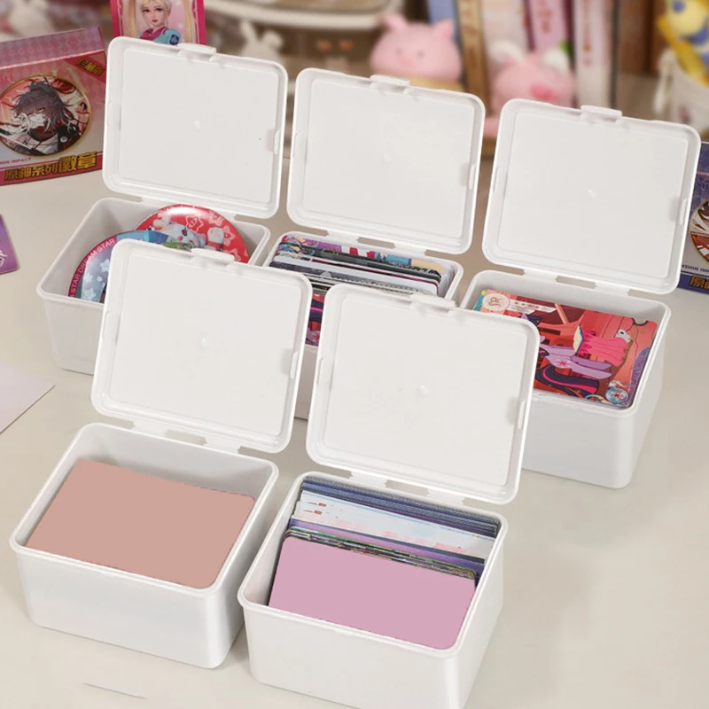 1pc Korean Transparent Storage Box Card Photocard Storage Box Photo Card Organizer Classification Flip Box