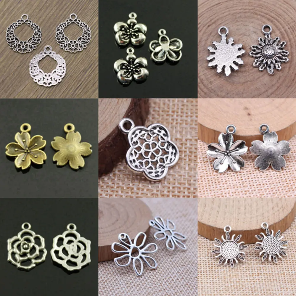 

New In Charms Round Petals Phone Pendant Jewelry Making Supplies