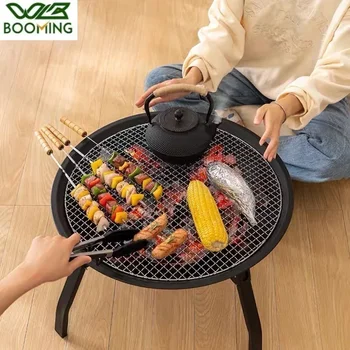 다기능 스토브 모닥불 숯 바베큐 스토브 히터, 야외 버너 화로 모닥불 스토브 테이블, 캠핑 그릴 벽난로