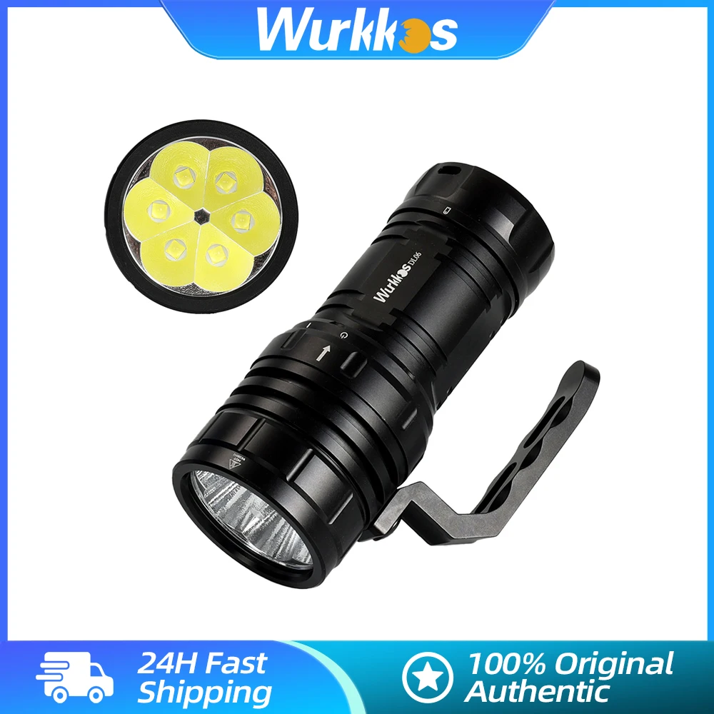 Wurkkos DL06 torcia 3*21700 torcia a LED ricaricabile ad alta potenza 15000LM 6 * XHP50.2 EDC lampada da pesca Power Bank IPX-8 luce da lavoro