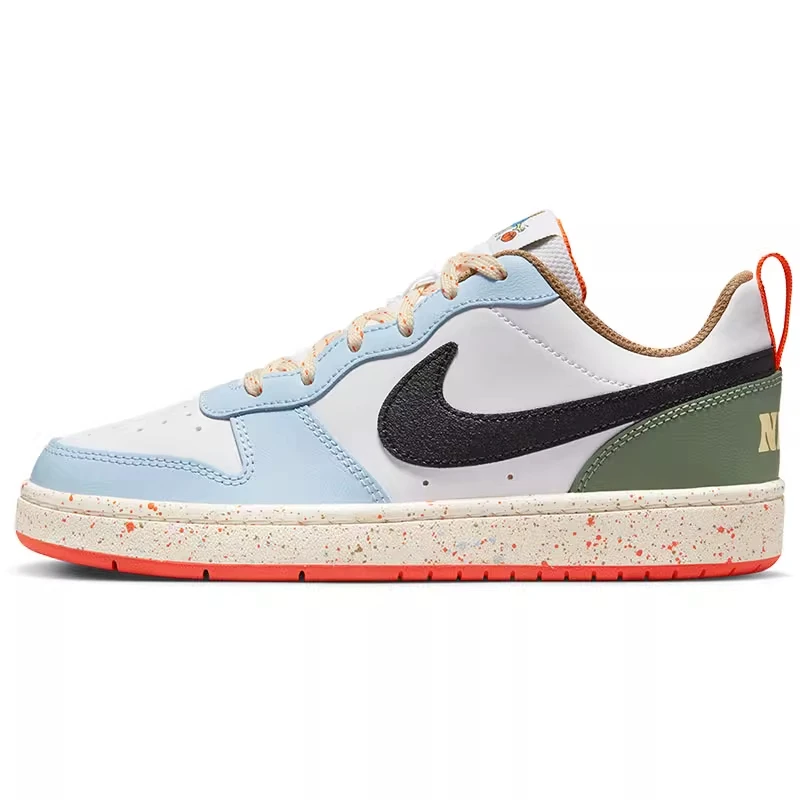 Nike Nike Women's Shoes Court Borough Low White Blue Women's Low-Top Casual Sneakers DX6052-101