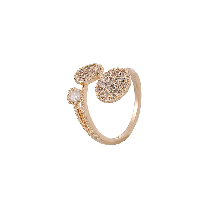 Korean New Exquisite Geometric Round Ring Women's Fashion Temperament Simple Versatile Open Ring