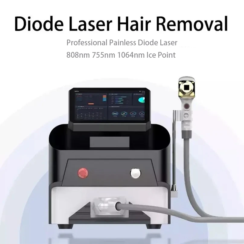 

2024 Advanced Diode Laser Ice Point Hair Removal Machine 808nm Diode Painless Permanent Depilation Skin Rejuvenation Device