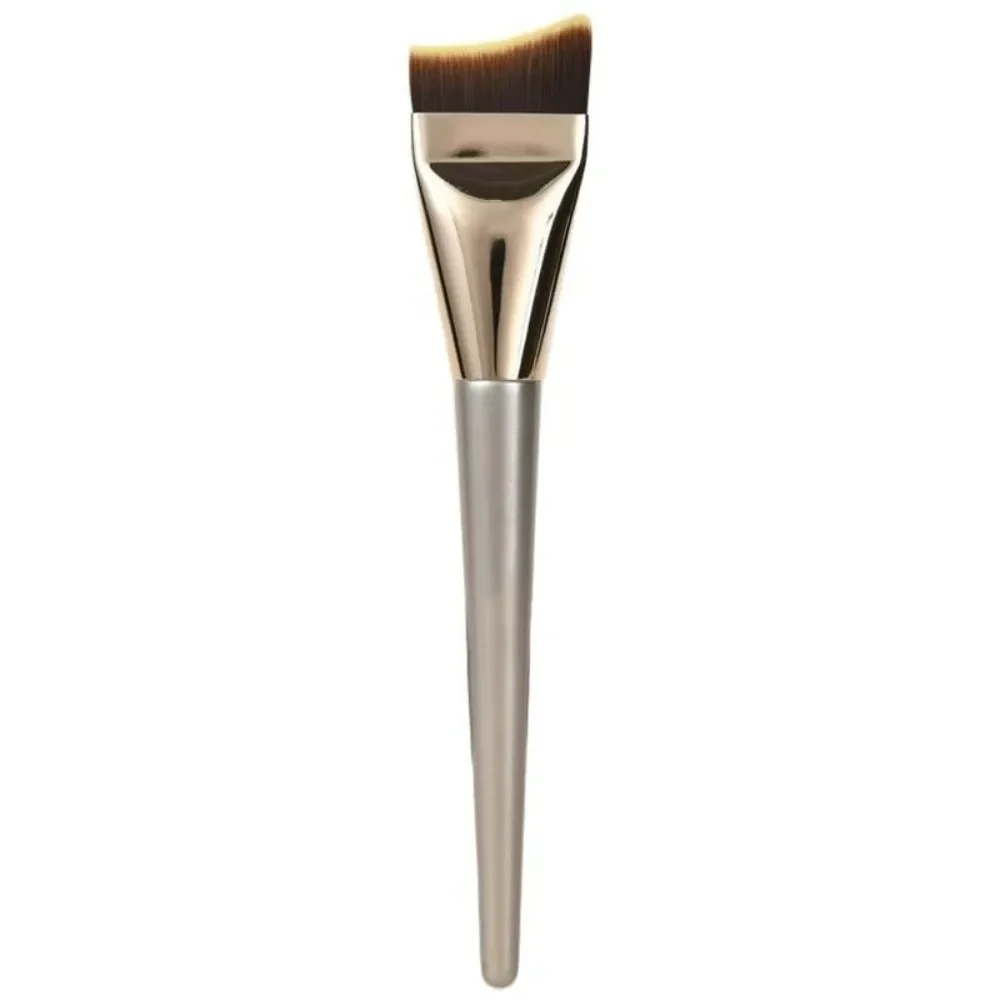 Deluxe Black Cream Foundation Buffing Brush - Premium Synthetic Hair Face Makeup Tool