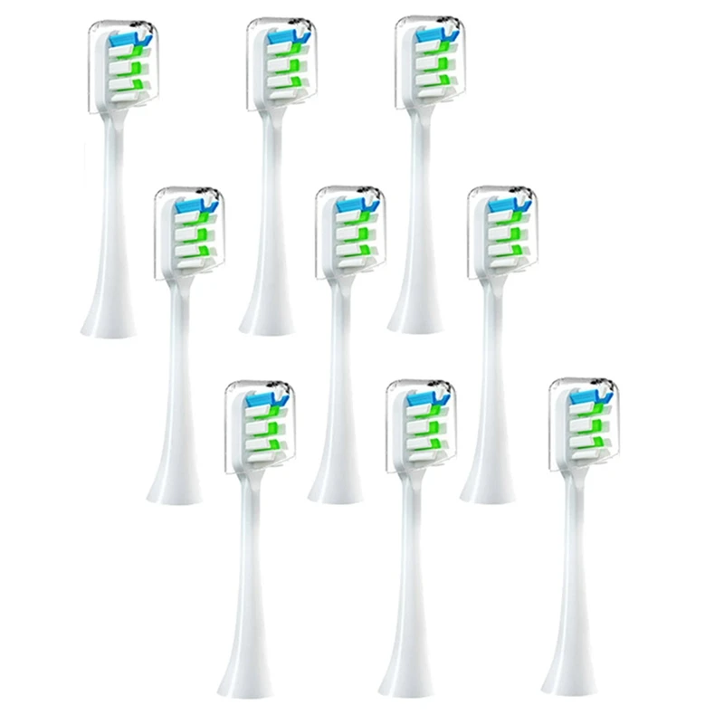 

-9PCS Replacement Brush Heads For SOOCAS V1 V2 X3 X3U X5 D2 D3 SOOCARE Sonic Electric Toothbrush Head Soft Bristle