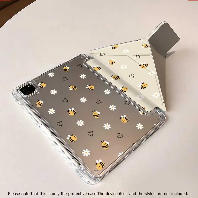 Y-Fold Acrylic iPad Case with Pencil Holder and Double-Sided Pattern