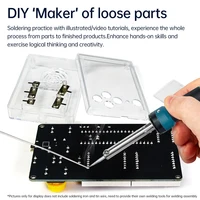 Console de jeu électronique à 7 pixels, Kit de bricolage, 51 microcontrôleurs, jeu de puzzle pour les amateurs d'électronique pour apprendre à souder le bricolage 2