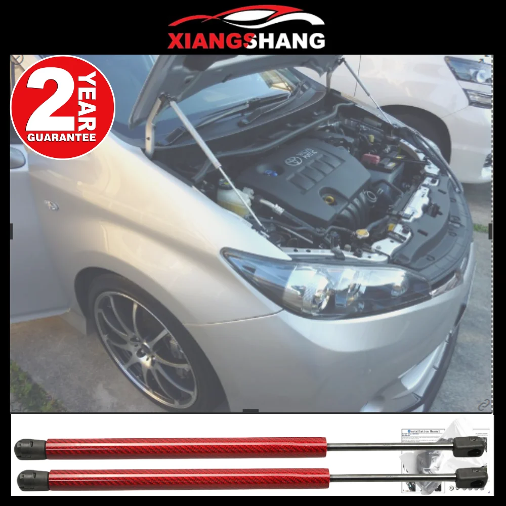 Gasveren op de motorkap vooraan Voor Seat Voor Leon MK3 5F 2012-2020 Kap Wijzigen Gasveren Lift Ondersteuning Koolstofvezel Schokdemper Accessoires absorber ( Kleur : Orange carbon fiber