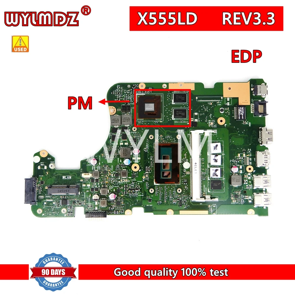 

X555LD EDP 4GB RAM REV3.3 Motherboard For Asus X555LN NB X555LP LB LJ LF LA X555L A555L K555L F555L W519L Laptop Mainboard