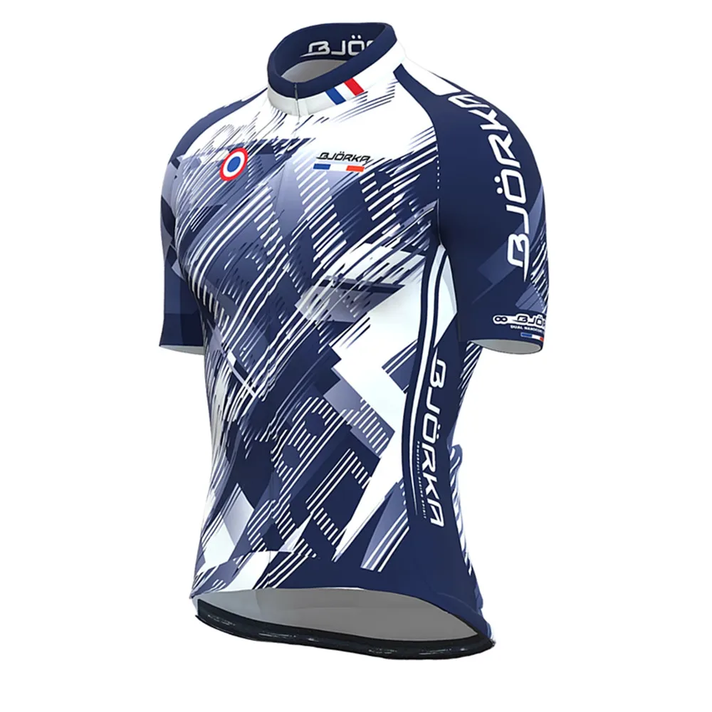 Bjorka Ropa deportiva de ciclismo de verano para hombre, maillot de manga corta para bicicleta, ropa de carreras transpirable de secado rápido, maillot de ciclismo de montaña