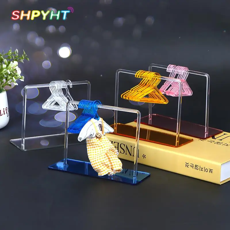 

1 комплект, миниатюрная вешалка для одежды на масштаб 1/6, 1/12, детская игрушка, игровой домик, вешалка для кукольной одежды, мебель для кукольного домика
