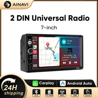 AINAVI Autoradio pour automobile universelle, sans fil, Carplay, Android Auto, Bluetooth, 2Din, lecteur vidéo multimédia, navigation Linux, stéréo automobile, affichage audio, système d'infodivertissement automobile, systèmes intelligents, Android Auto sans fil, Apple Carplay, autoradio 7 pouces 1