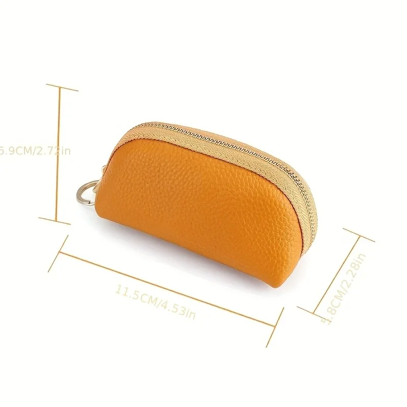 Women'S Wallet & Key Holder - Slim Wallet with Golden-Tone Hardware, Zipper Closure with Card Slots, Cute Wallet
