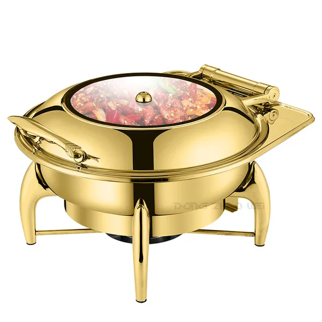 9QT Chafing Dishes For Buffet,4 Pack Stainless Steel Catering