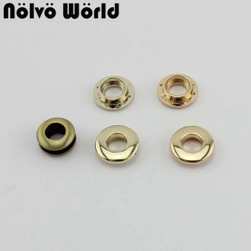10-50Pcs Inner 8Mm Wide,Copper Material Small Round Grommet Rounden Hole Eyelets Women Handbags Chain Eyelet