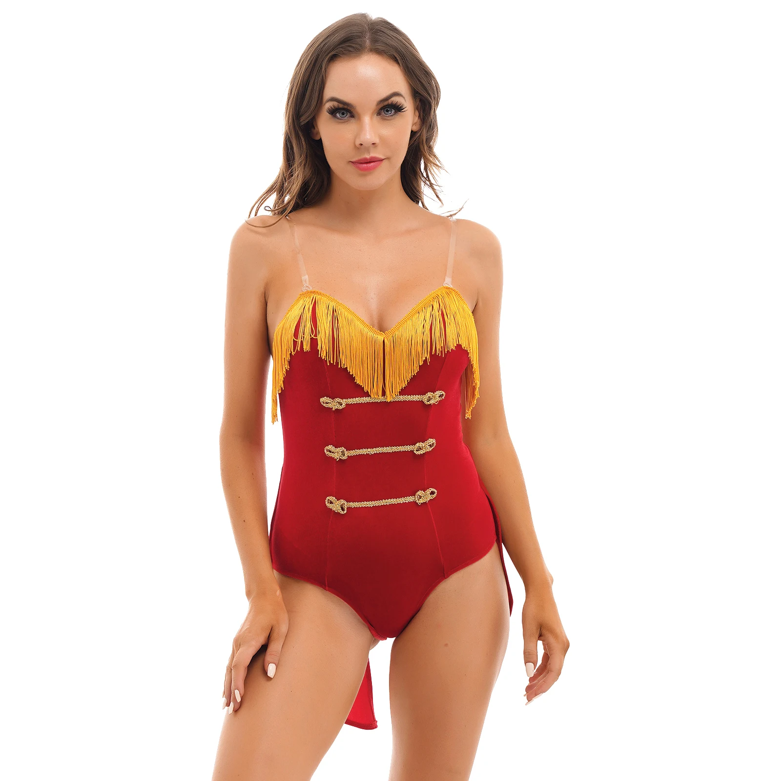 Body de charol para mujer, leotardo de circo, disfraz de Cosplay