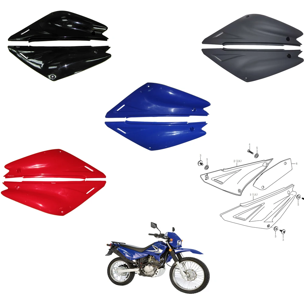 

Motorcycle Battery & Tool Side Panels for Suzuki Qingqi Genesis GXT200 GN200 GS200 QM200GY Right Left Plastic Side Body Covers