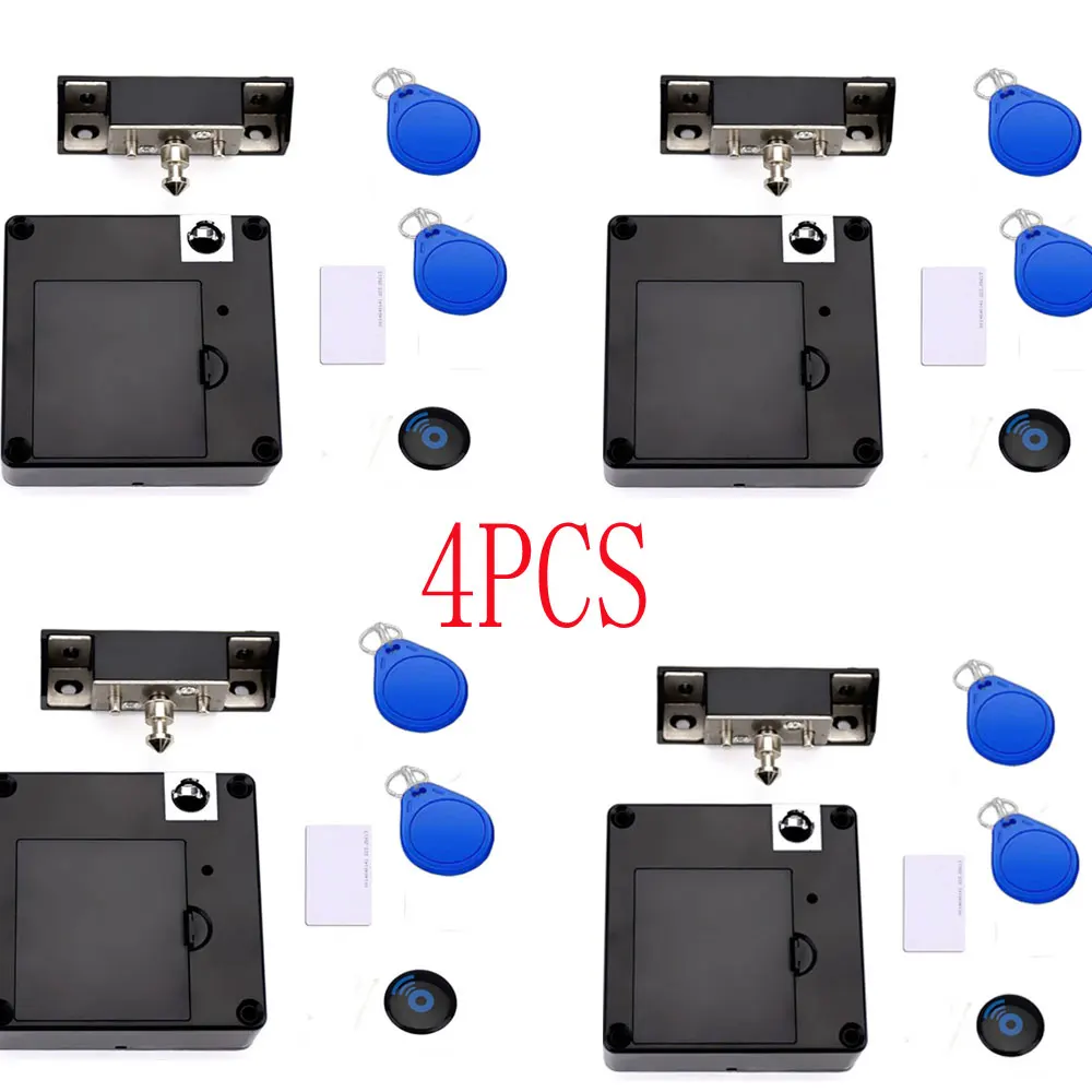 8/1Pcs Smart Drawer Electronic Door Lock Hidden DIY Wooden Cabinet Door Lock 13.56MHz RFID Tag IC Card Home smart door lock smart lock electronic lock