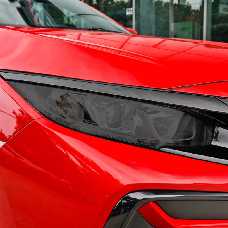 Защитная затеняющая пленка для автомобильной фары дымчато-черная прозрачная ТПУ